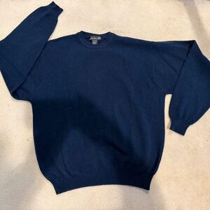 Vtg Studio GA Classic Men's Crewneck Sweater - Wool Cashmere - Navy Sz Med
